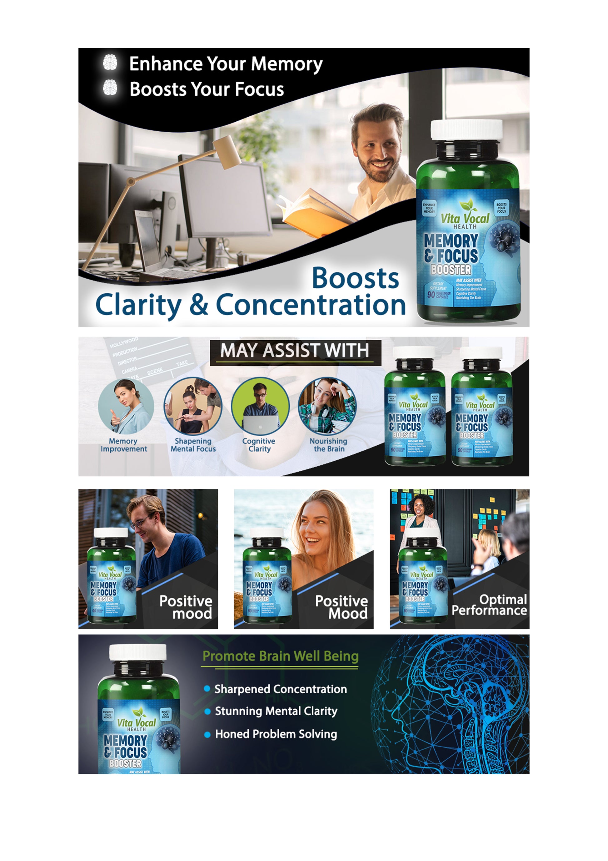 Memory & Focus Booster | Vita Vocal Best Vitamins and Supplements