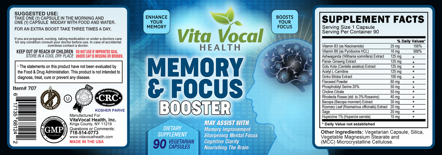 Memory & Focus Booster | Vita Vocal Best Vitamins and Supplements